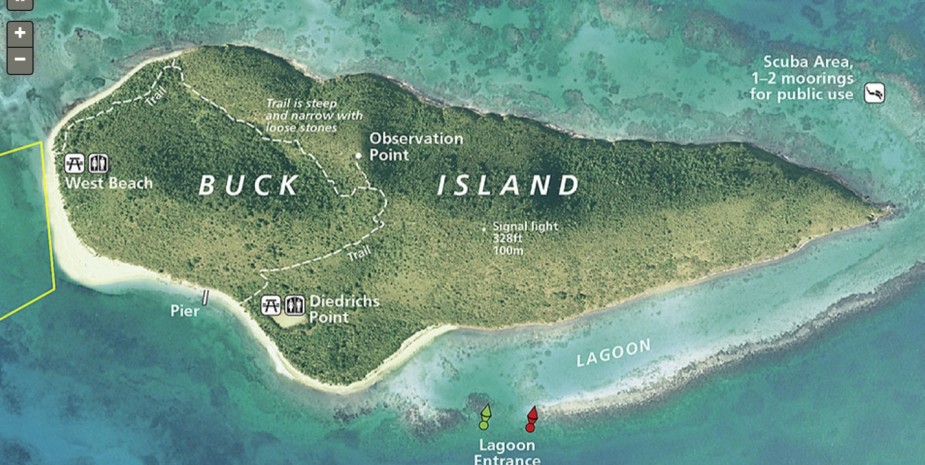 map of buck island st croix usvi