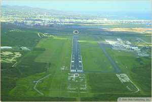 Flight simulator view of St. Croix airport US Virgin Islands