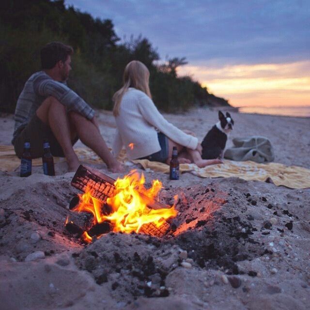 Campfire on St. Croix beach