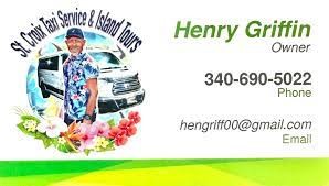 Henry Griffith St Croix taxi service USVI