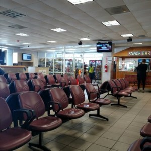 waiting area at St Croix airport USVI