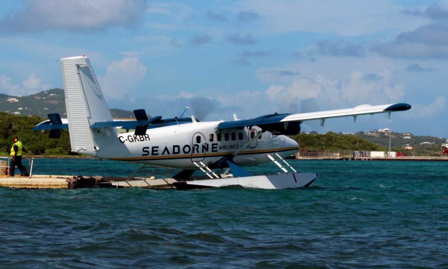 St Croix seaport with a Seaborne seaplane