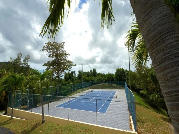 AirBnB St. Croix north shore Betsy's Fancy tennis court