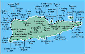 Map of St. Croix beaches