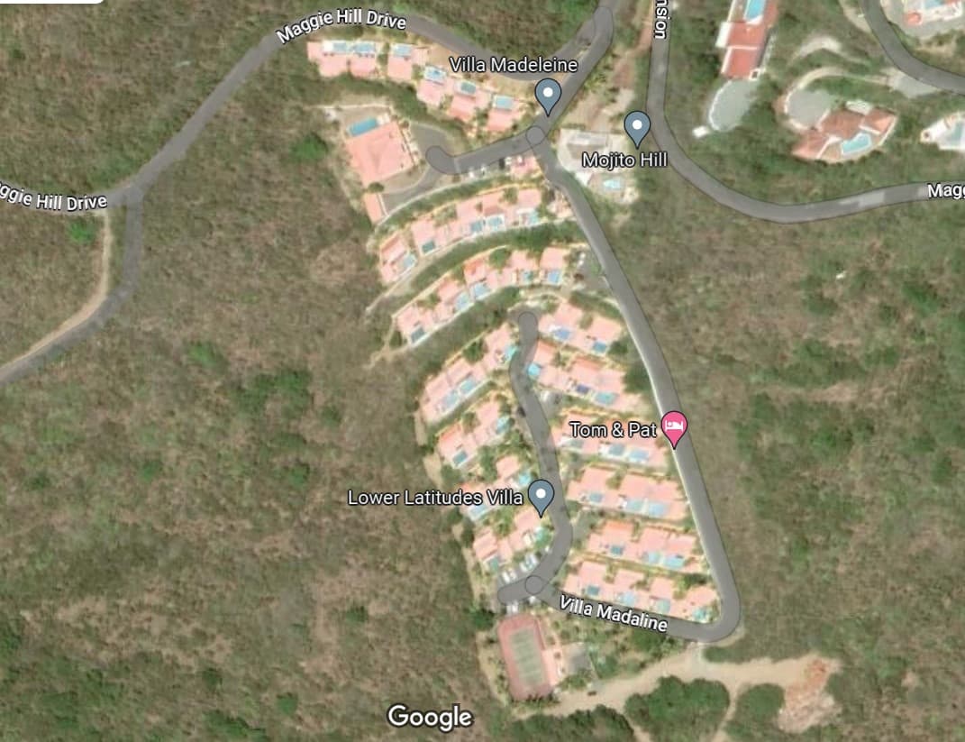 Google map of Villa Madeleine St. Croix