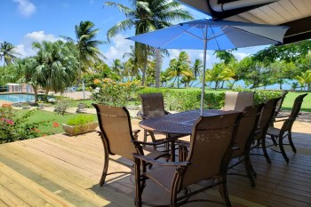 Airbnb St Croix Christiansted Galen's Cove Beach Estate deck