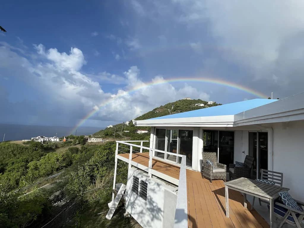 Airbnb St. Croix Villa Concordia rainbow