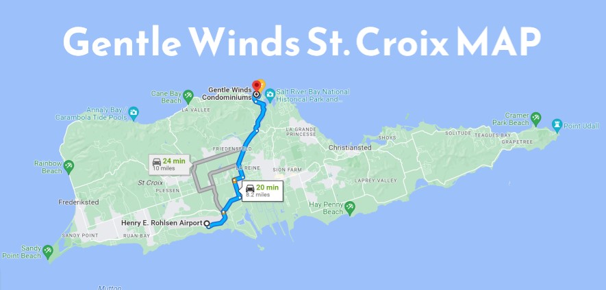 Gentle Winds St Croix Map