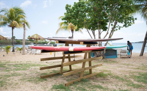St Croix Bungalows on the Bay surfboards