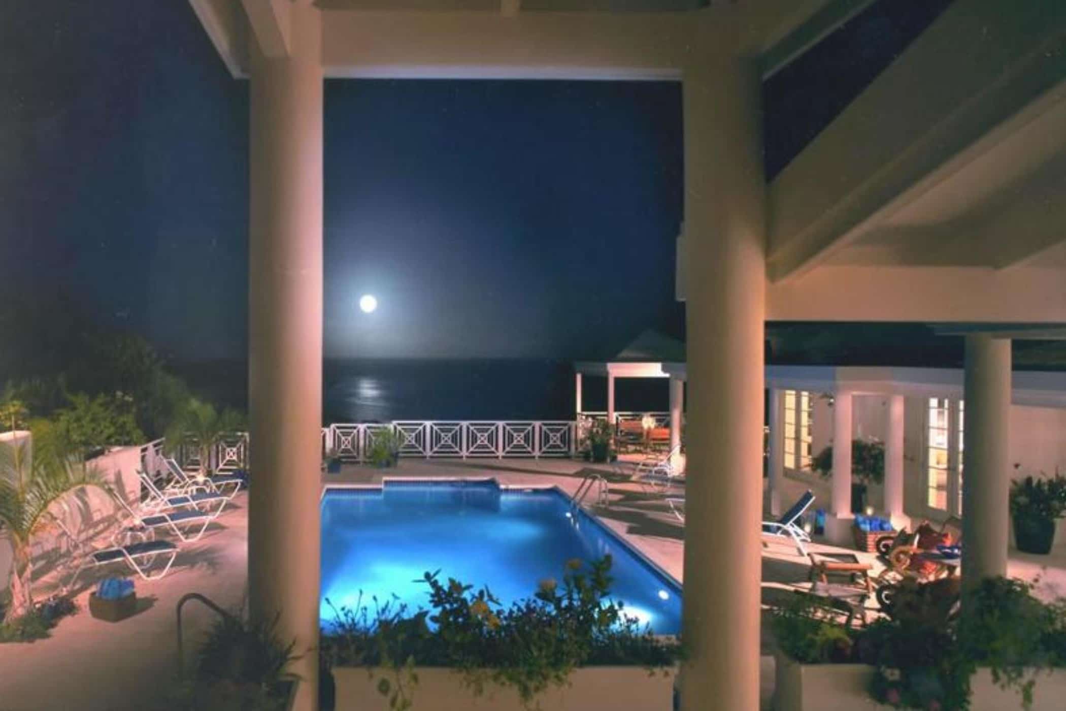 Villa Blue Vista St. Croix at night