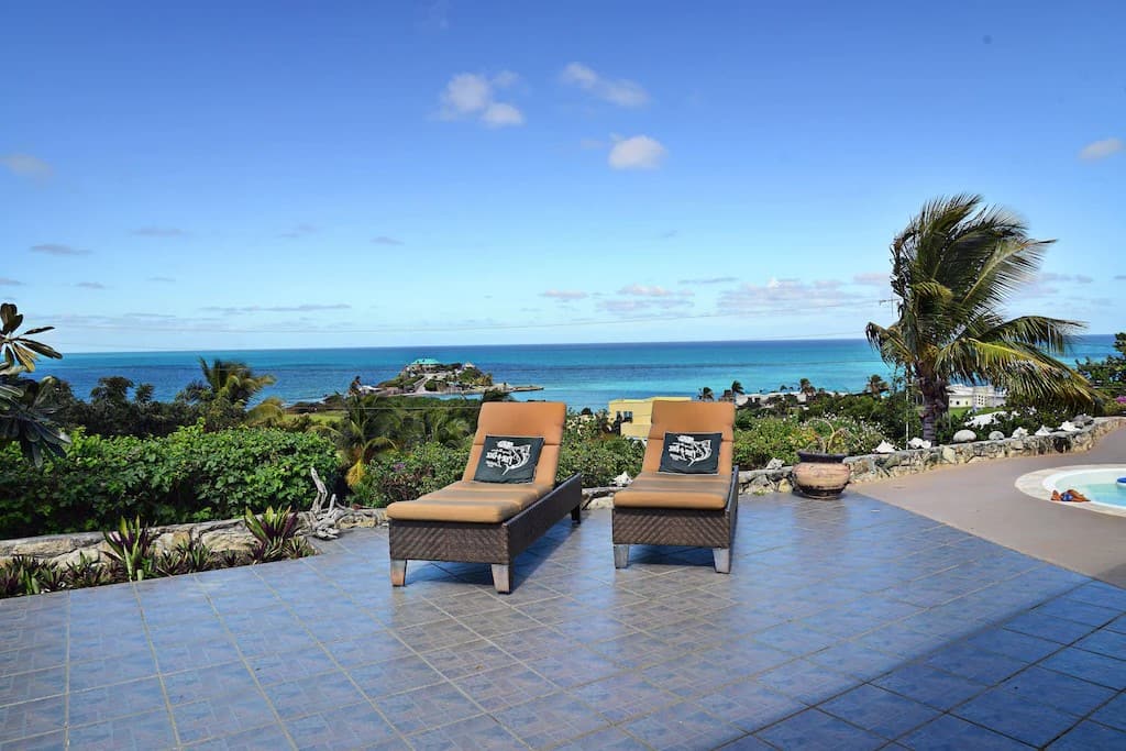 Villa Miss Bea Haven St. Croix sun deck lounges