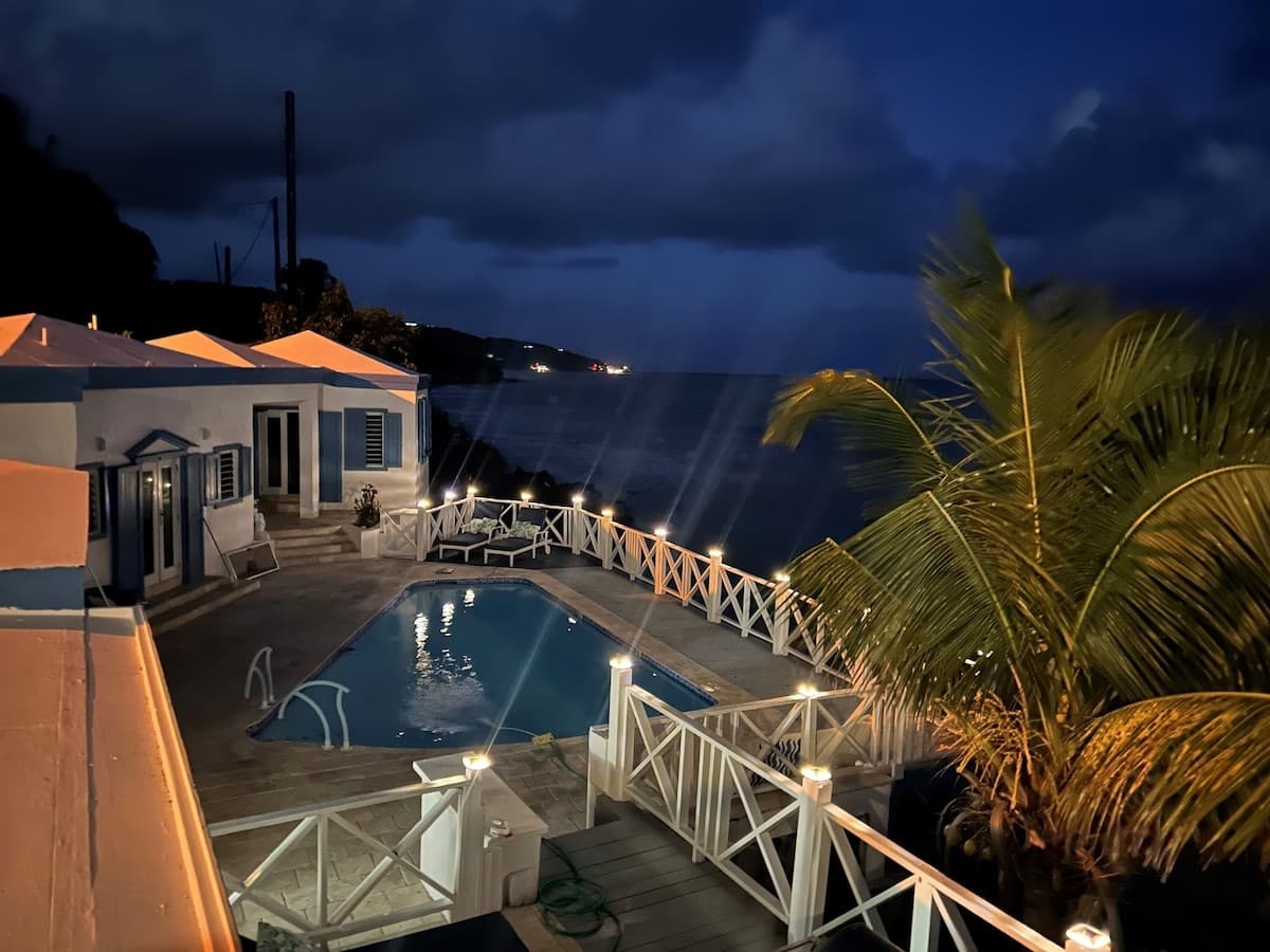 North Star Villa St Croix at night