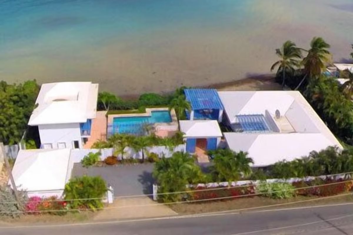 Paradise Found St Croix villa drone view