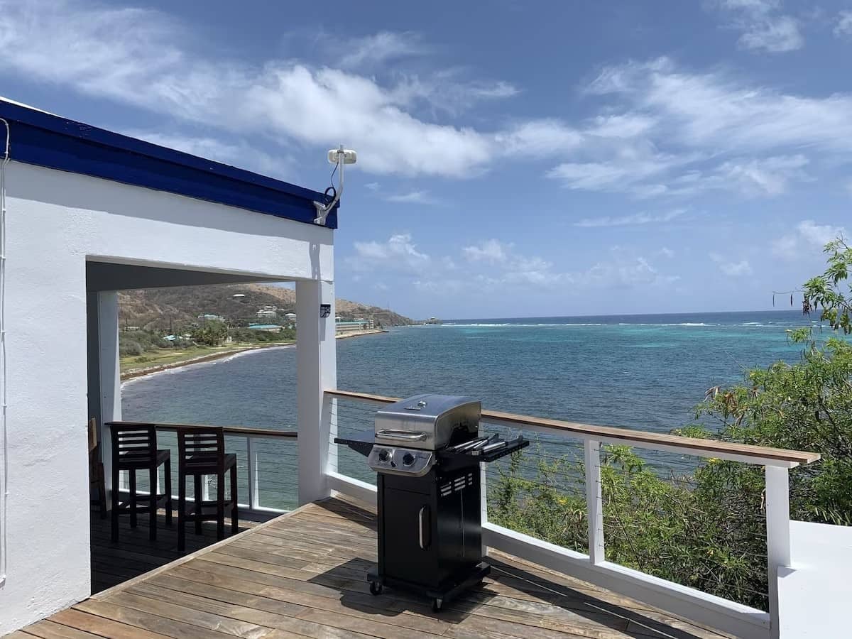 Pelican Perch St Croix villa deck with grill