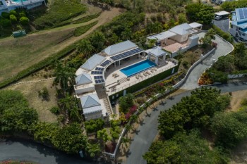 Villa Nirvana St Croix drone view