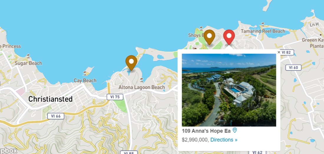 Villa Nirvana St Croix map location