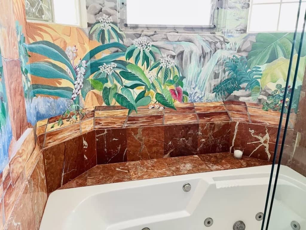 Villa Panorama St. Croix tiled bath