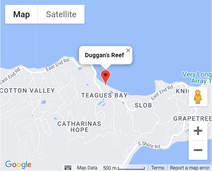 Directions to Duggan's Reef location St Croix
