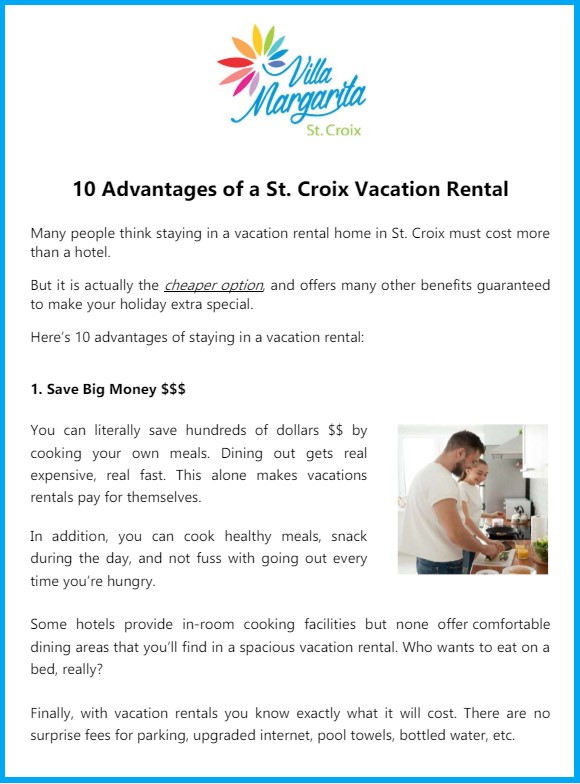 Advantages of a STX Vacation Rental