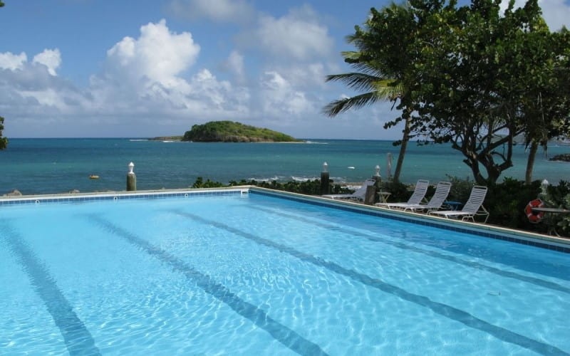 Tamarind Reef Resort St Croix pool Buck Island