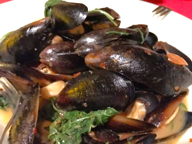 Duggans Reef menu mussels