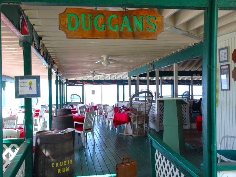 Photo of interior at Duggan's Reef restaurant in St. Croix US Virgin Islands.