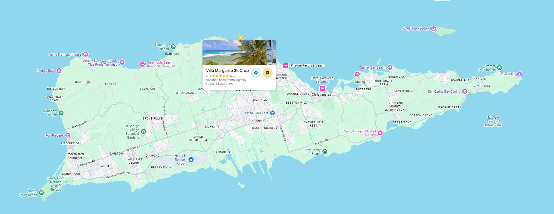 printable St. Croix map