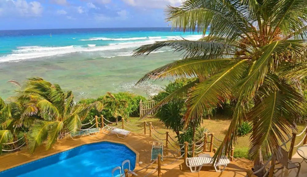St Croix beachfront villa with a pool and 180° seaviews